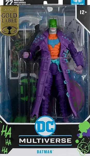 DC MULTIVERSE ACTION FIGURE BATMAN (DARK NIGHTS: DEATH METAL) JOKERIZED (GOLD LABEL) 18 CM
